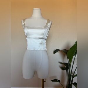 ARITZIA Cream Satin Women's Top